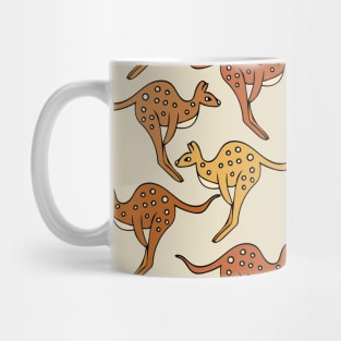 Cute and Colorful Kawaii Kangaroo Pattern Mug